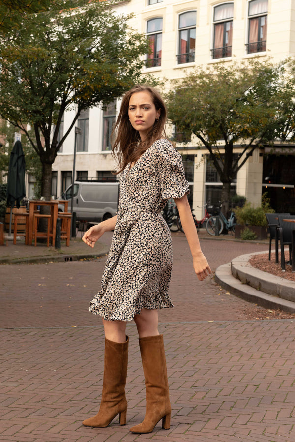 louisa short jersey dress Louisa Short flower dress- LES-ICONES.COM