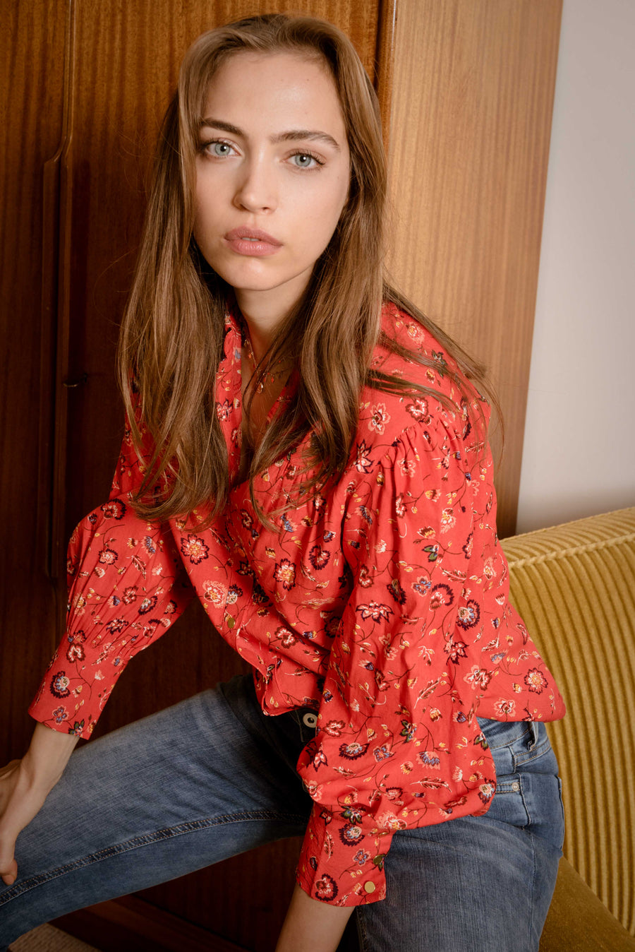 Joan Blouse Red